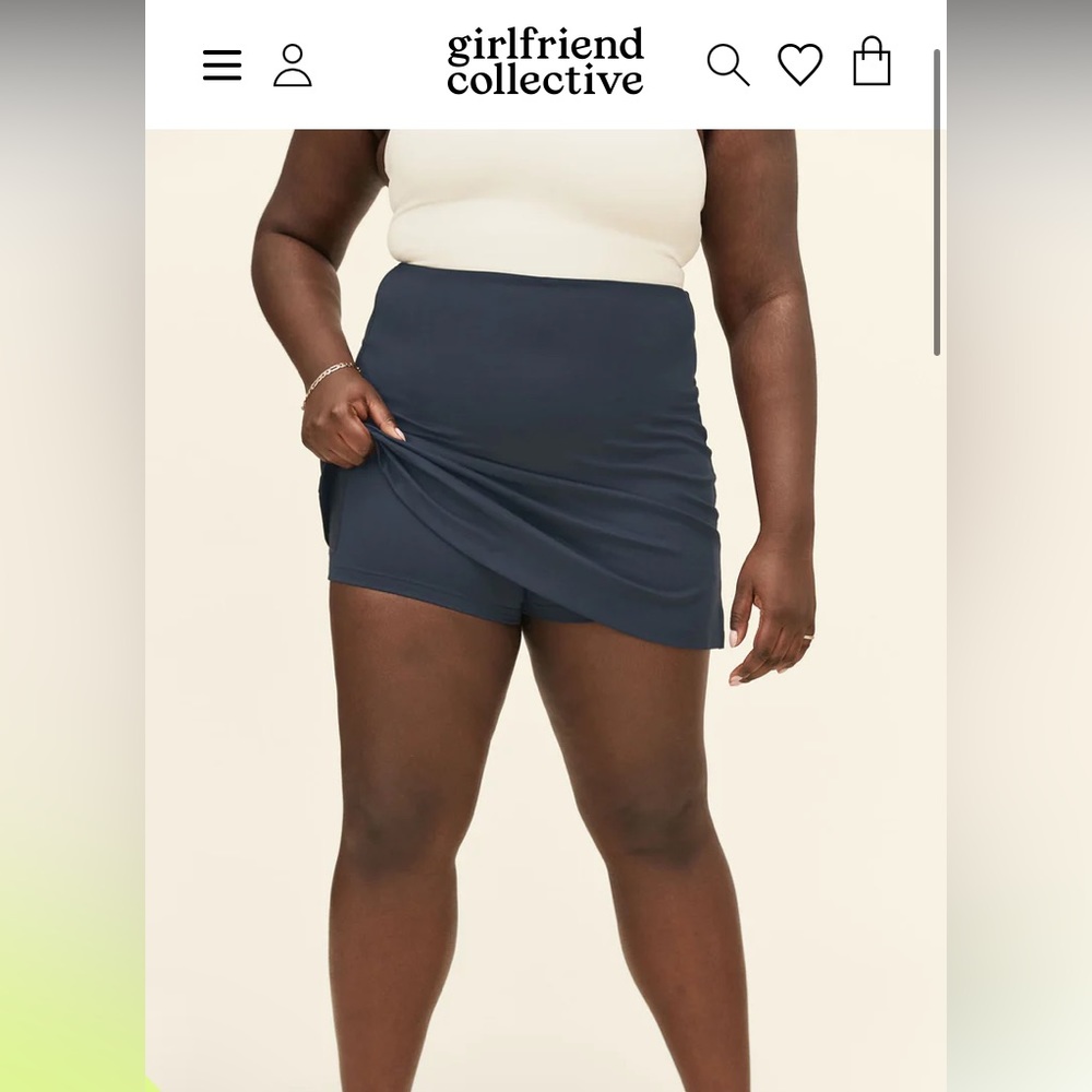 Girlfriend Collective Black Sport Skort